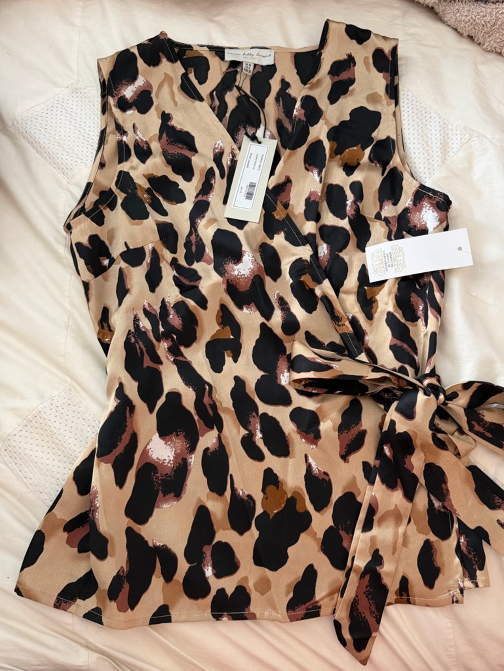NEVER FULL DRESSED Wrap Top in Leopard Sz US 6/UK 10 - NWT!! - Picture 4 of 11